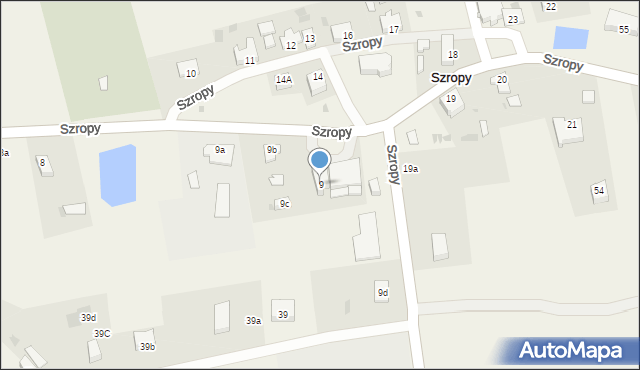 Szropy, Szropy, 9, mapa Szropy