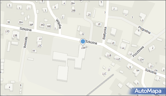 Sztutowo, Szkolna, 13A, mapa Sztutowo