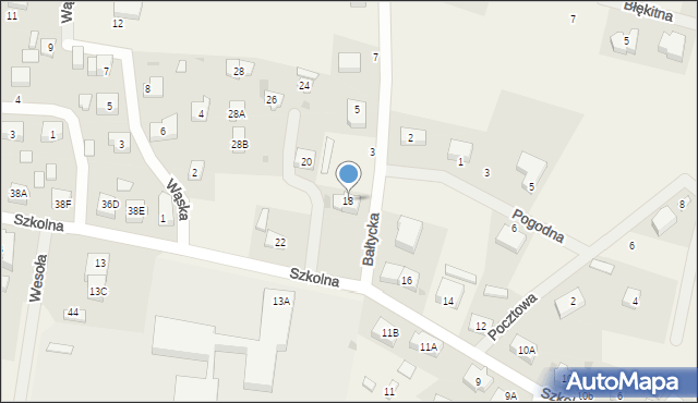 Sztutowo, Szkolna, 18, mapa Sztutowo