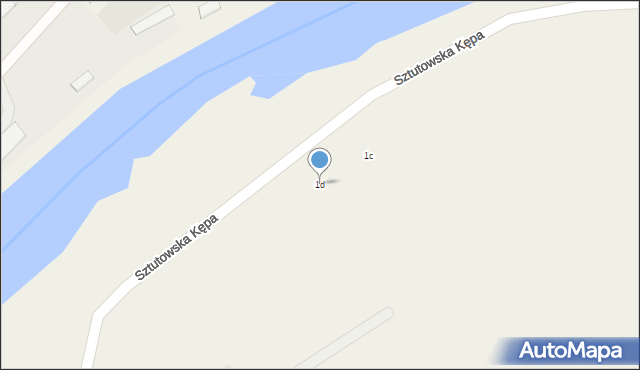 Sztutowo, Sztutowska Kępa, 1d, mapa Sztutowo