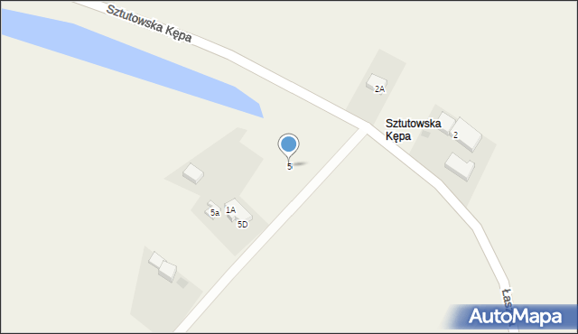 Sztutowo, Sztutowska Kępa, 5, mapa Sztutowo