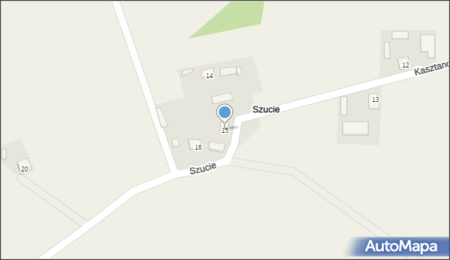 Szucie, Szucie, 15, mapa Szucie