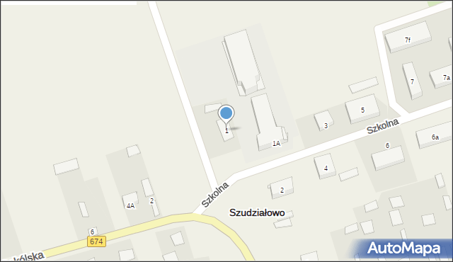 Szudziałowo, Szkolna, 1, mapa Szudziałowo