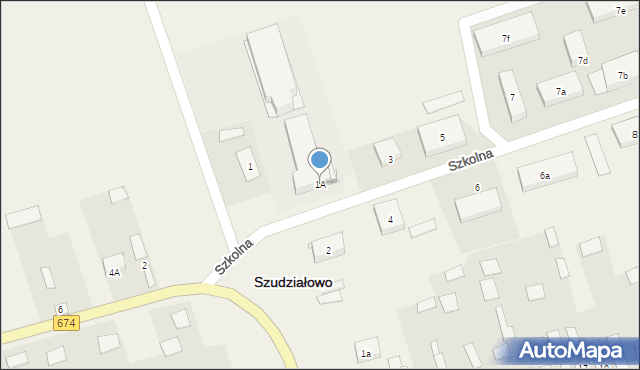 Szudziałowo, Szkolna, 1A, mapa Szudziałowo