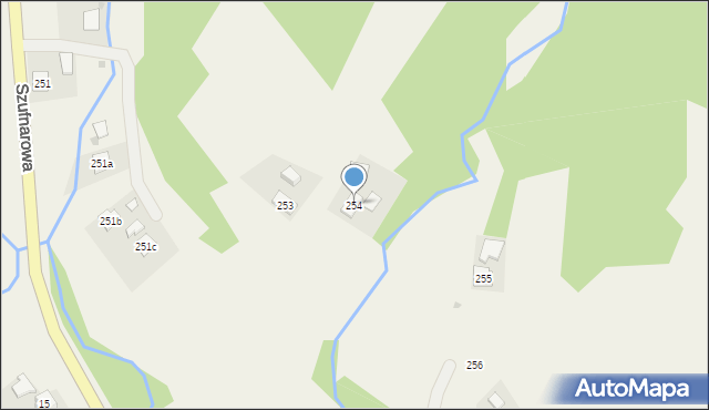 Szufnarowa, Szufnarowa, 254, mapa Szufnarowa