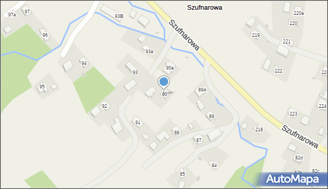 Szufnarowa, Szufnarowa, 90, mapa Szufnarowa