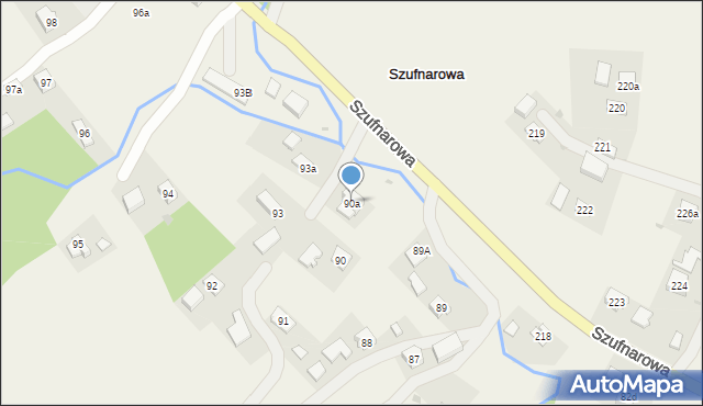 Szufnarowa, Szufnarowa, 90a, mapa Szufnarowa