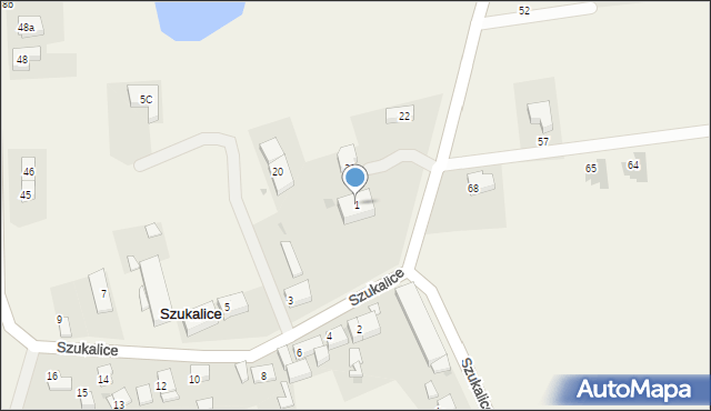 Szukalice, Szukalice, 1, mapa Szukalice
