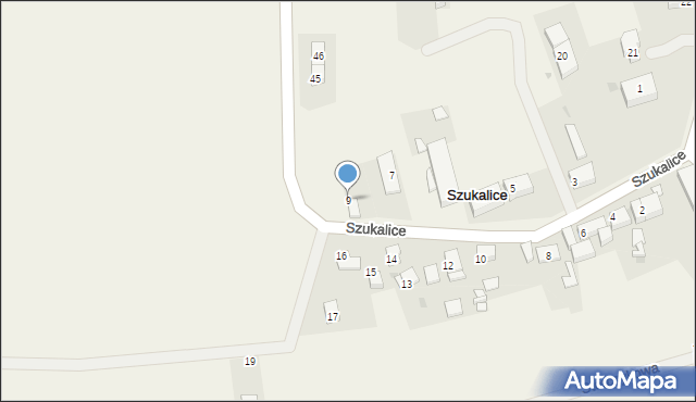 Szukalice, Szukalice, 9, mapa Szukalice