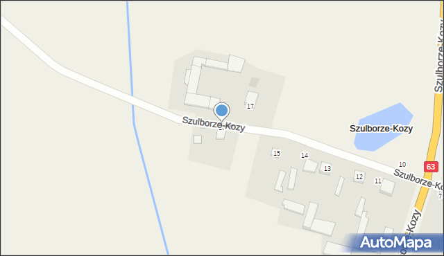 Szulborze-Kozy, Szulborze-Kozy, 16, mapa Szulborze-Kozy