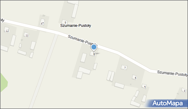 Szumanie-Pustoły, Szumanie-Pustoły, 8, mapa Szumanie-Pustoły