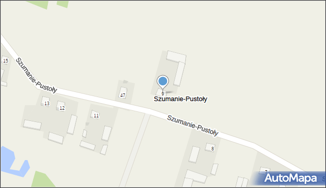 Szumanie-Pustoły, Szumanie-Pustoły, 9, mapa Szumanie-Pustoły