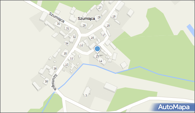 Szumiąca, Szumiąca, 13, mapa Szumiąca