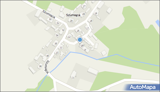 Szumiąca, Szumiąca, 13a, mapa Szumiąca