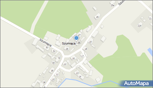 Szumiąca, Szumiąca, 28A, mapa Szumiąca