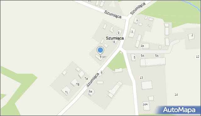 Szumiąca, Szumiąca, 7, mapa Szumiąca