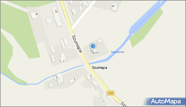 Szumiąca, Szumiąca, 4, mapa Szumiąca