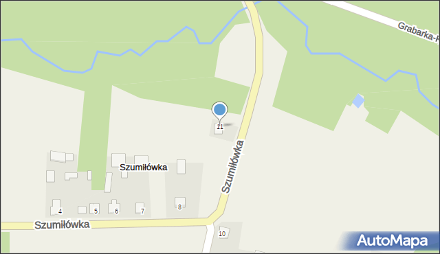 Szumiłówka, Szumiłówka, 11, mapa Szumiłówka