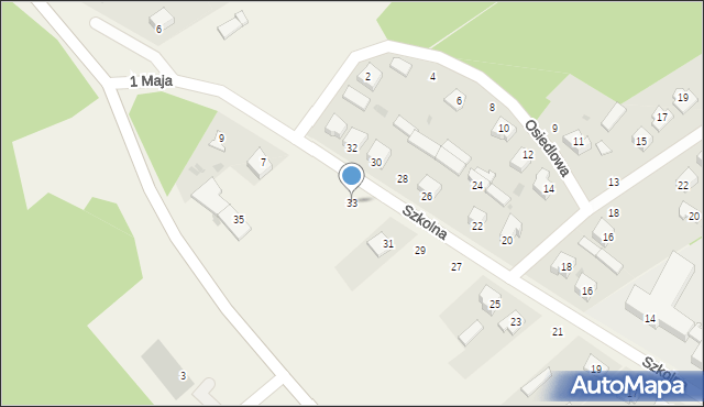 Szumowo, Szkolna, 33, mapa Szumowo