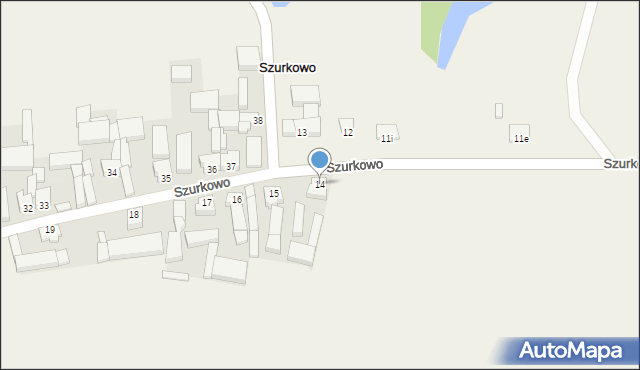 Szurkowo, Szurkowo, 14, mapa Szurkowo