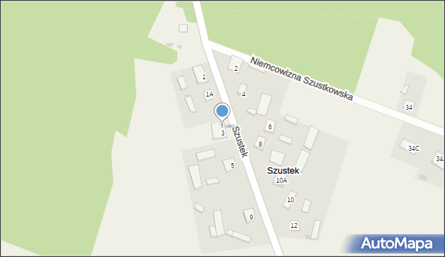 Szustek, Szustek, 3A, mapa Szustek