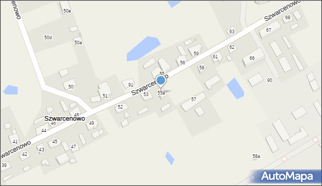 Szwarcenowo, Szwarcenowo, 53a, mapa Szwarcenowo