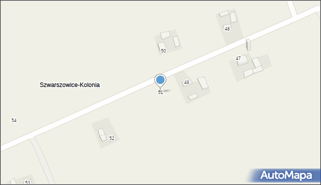 Szwarszowice, Szwarszowice, 51, mapa Szwarszowice