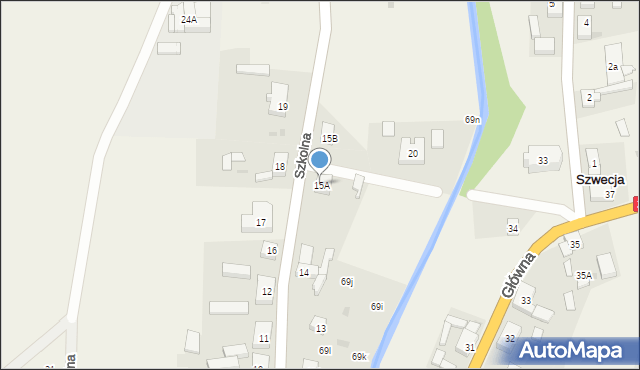 Szwecja, Szkolna, 15A, mapa Szwecja