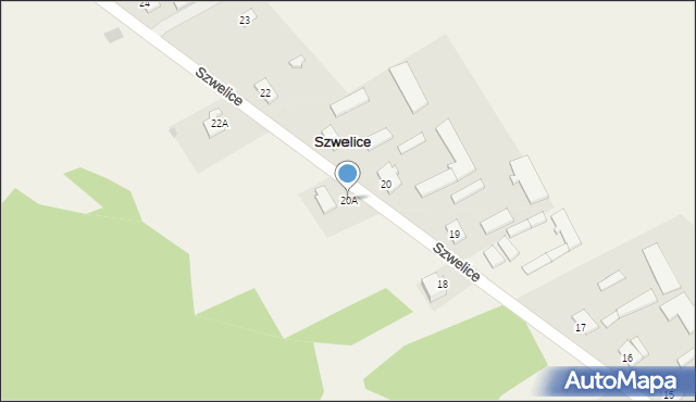 Szwelice, Szwelice, 20A, mapa Szwelice
