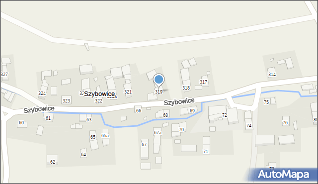 Szybowice, Szybowice, 319, mapa Szybowice