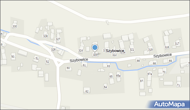 Szybowice, Szybowice, 323, mapa Szybowice