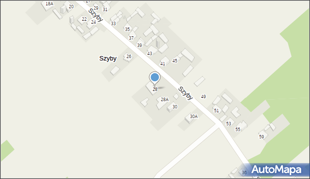 Szyby, Szyby, 28, mapa Szyby