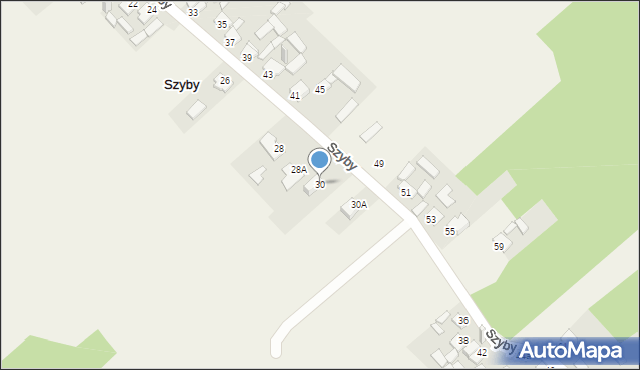 Szyby, Szyby, 30, mapa Szyby