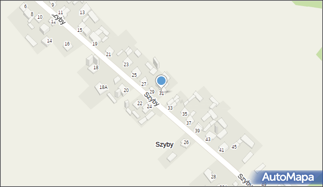 Szyby, Szyby, 31, mapa Szyby