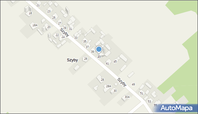 Szyby, Szyby, 43, mapa Szyby