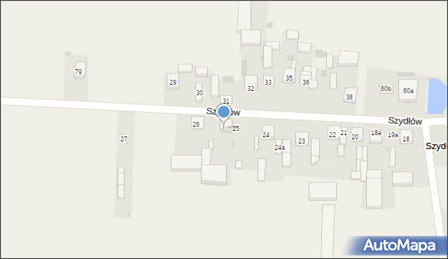 Szydłów, Szydłów, 25a, mapa Szydłów