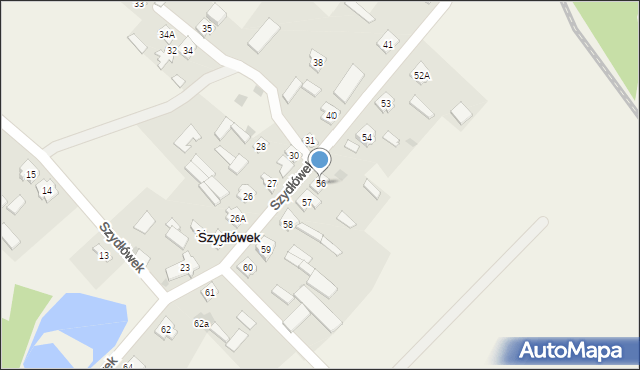 Szydłówek, Szydłówek, 56, mapa Szydłówek