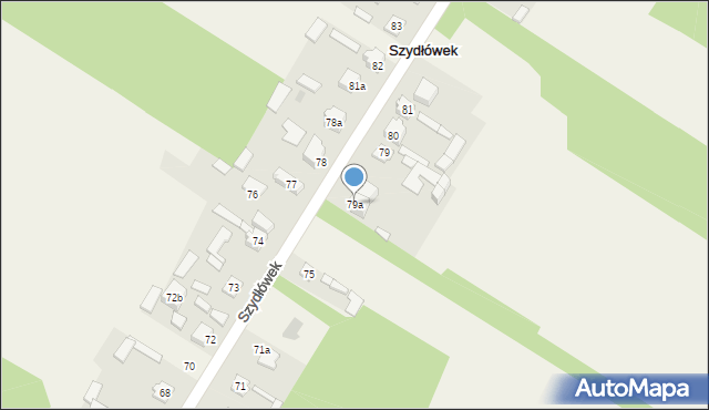 Szydłówek, Szydłówek, 79a, mapa Szydłówek