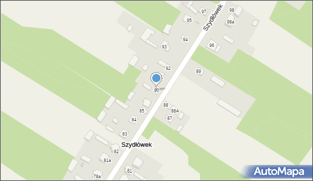 Szydłówek, Szydłówek, 90, mapa Szydłówek