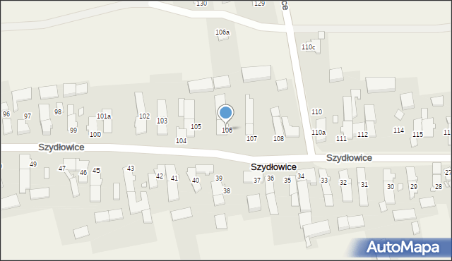 Szydłowice, Szydłowice, 106, mapa Szydłowice