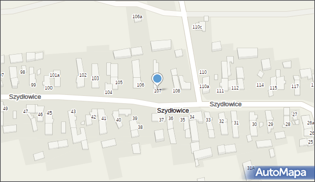 Szydłowice, Szydłowice, 107, mapa Szydłowice