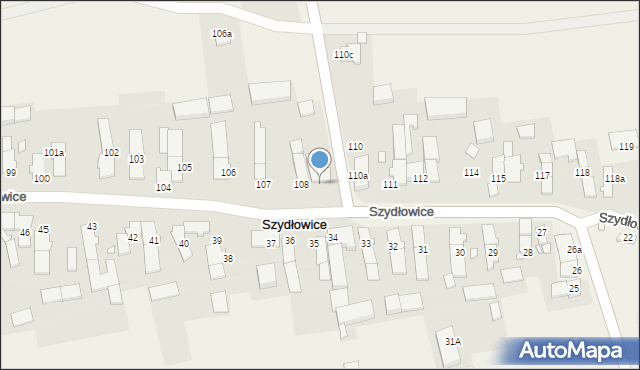 Szydłowice, Szydłowice, 109, mapa Szydłowice