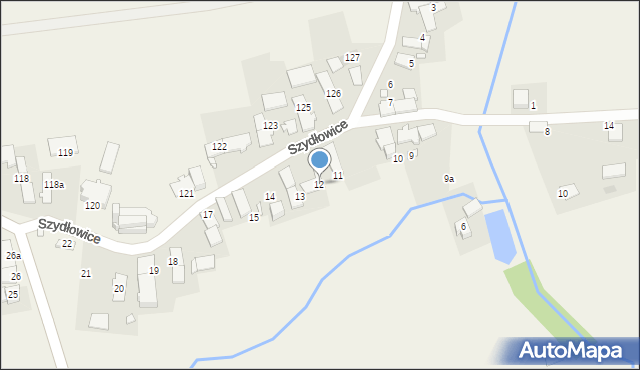 Szydłowice, Szydłowice, 12, mapa Szydłowice