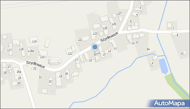 Szydłowice, Szydłowice, 14, mapa Szydłowice