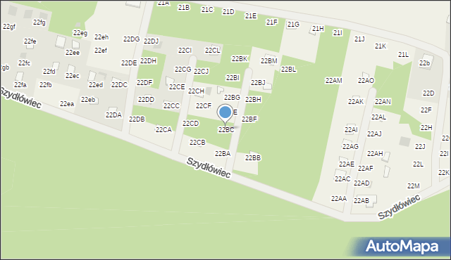 Szydłówiec, Szydłówiec, 22BC, mapa Szydłówiec