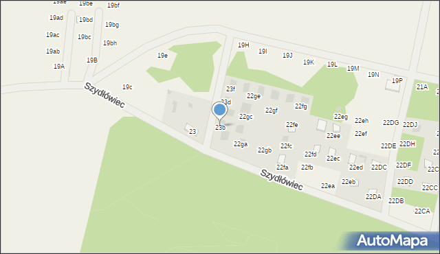 Szydłówiec, Szydłówiec, 23b, mapa Szydłówiec