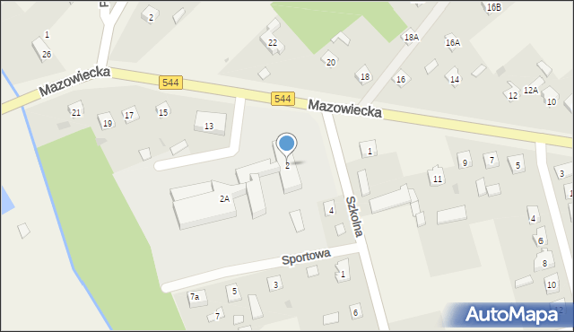 Szydłowo, Szkolna, 2, mapa Szydłowo