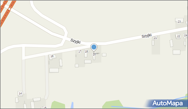 Szyjki, Szyjki, 20, mapa Szyjki