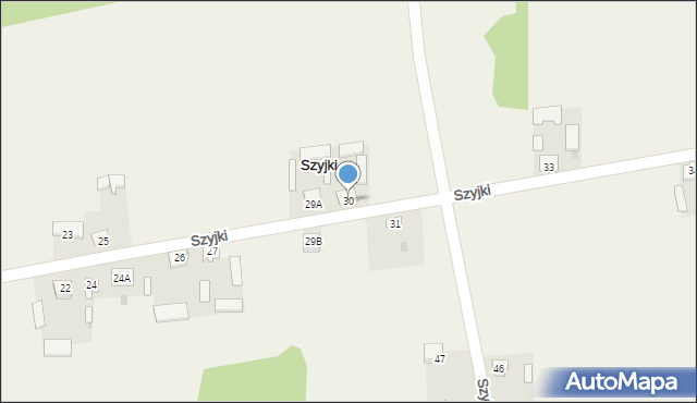 Szyjki, Szyjki, 30, mapa Szyjki