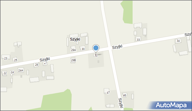 Szyjki, Szyjki, 31, mapa Szyjki